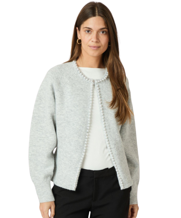 lilly pearl knit cardigan - grijs