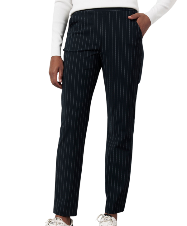 Anne pinstripe trouser - blauw/wit - Afbeelding 2