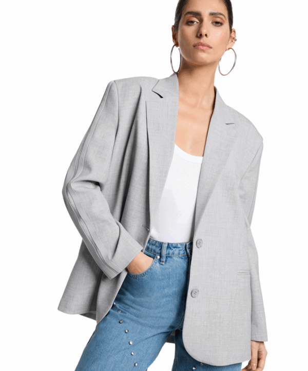 Flowy blazer - grijs - Afbeelding 2