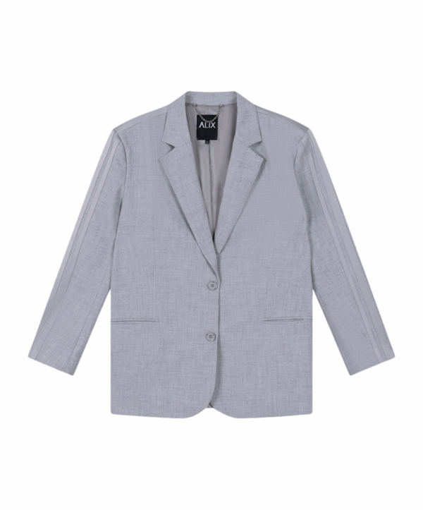 Flowy blazer - grijs - Afbeelding 4