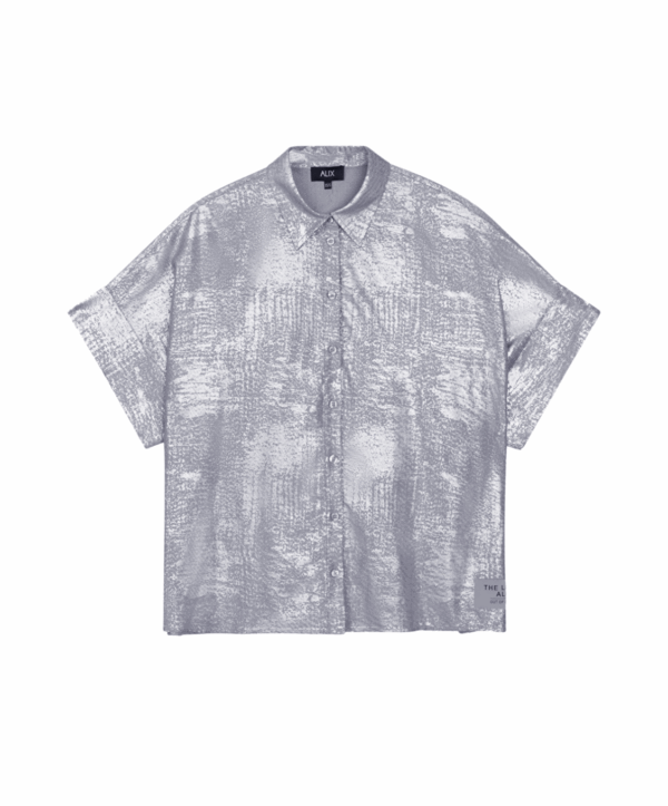Foil twill blouse - zilver - Afbeelding 3
