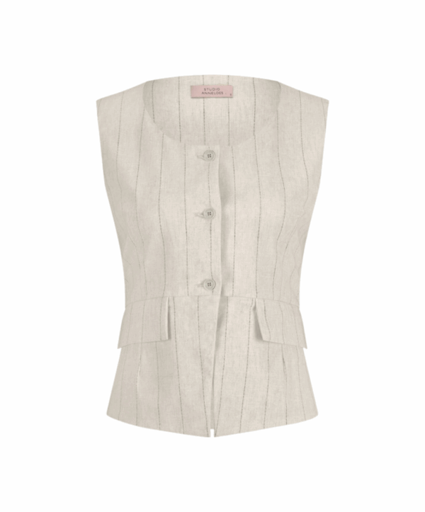 Rebekka gilet - beige - Afbeelding 2