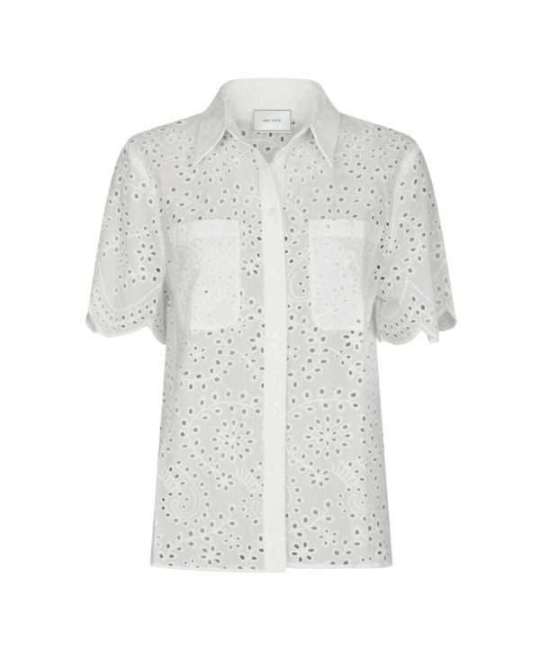 Gessie embroidery blouse - wit - Afbeelding 2
