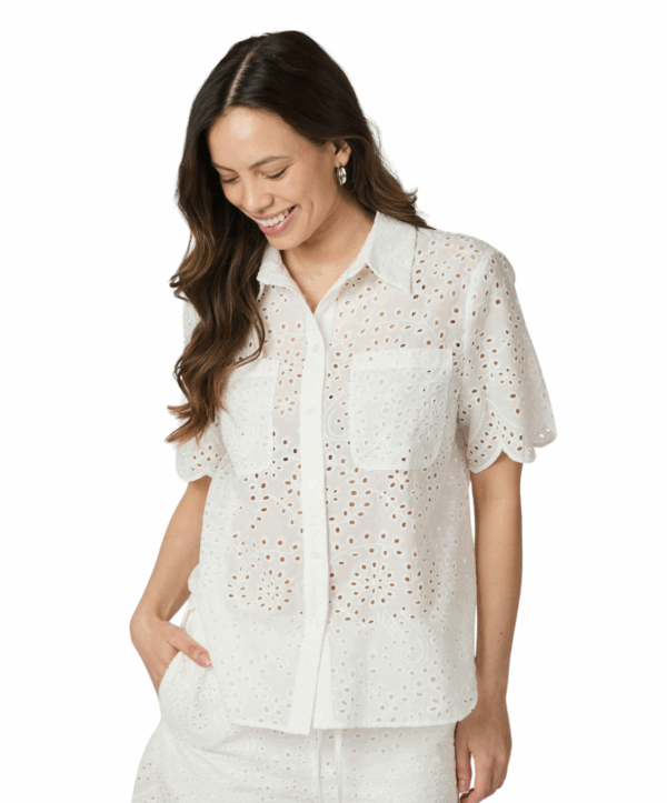 Gessie embroidery blouse - wit