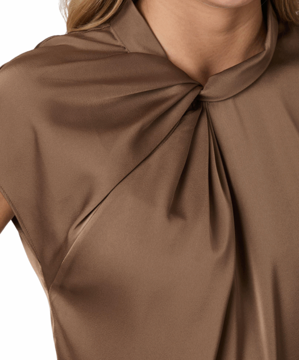 Fleur satin top - bruin - Afbeelding 4