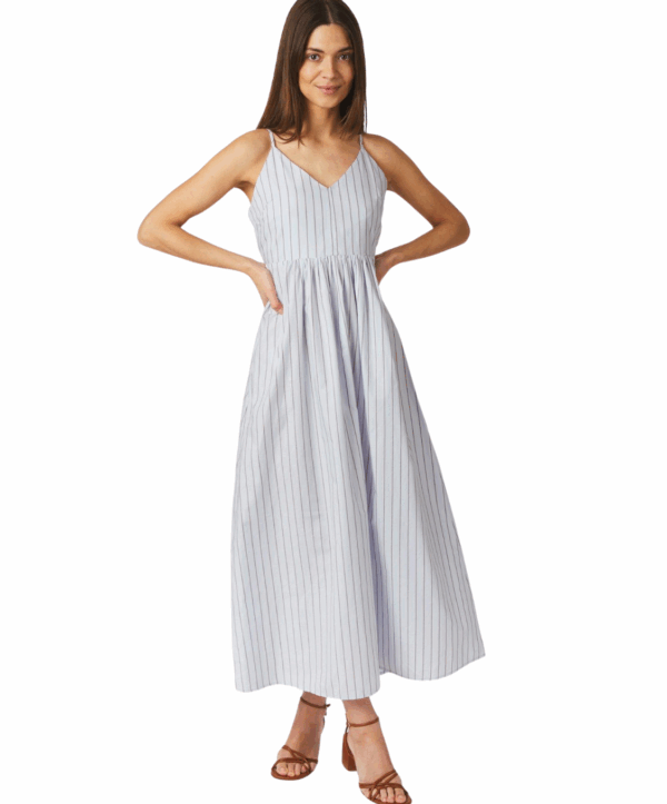Savani stripe jurk - blauw