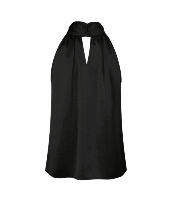 Svala sateen top - zwart - Afbeelding 5