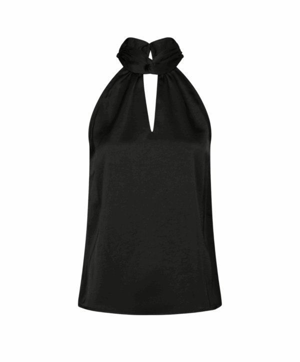 Svala sateen top - zwart