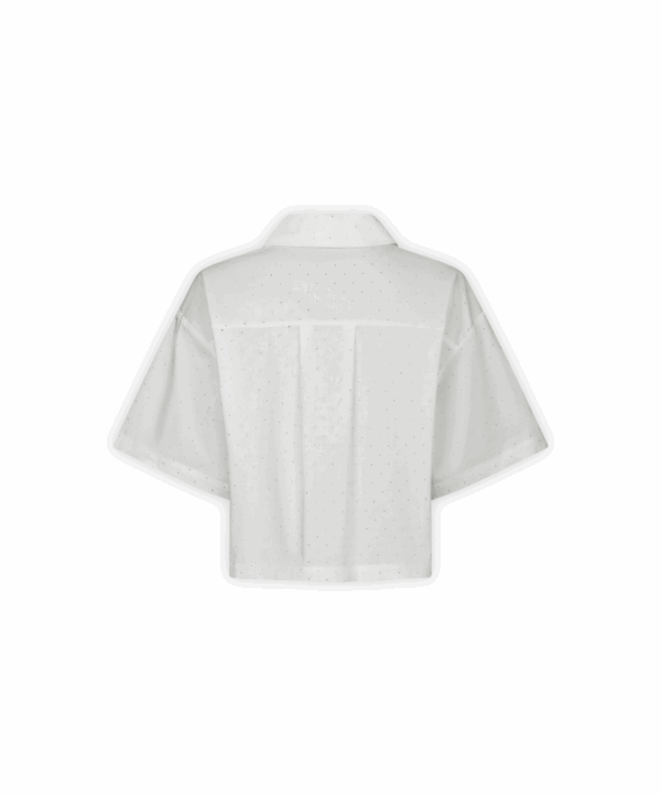 Jasie poplin stone blouse - wit - Afbeelding 3