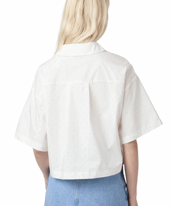 Jasie poplin stone blouse - wit - Afbeelding 4