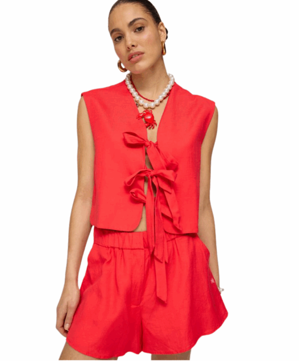 Lacy short - rood - Afbeelding 2