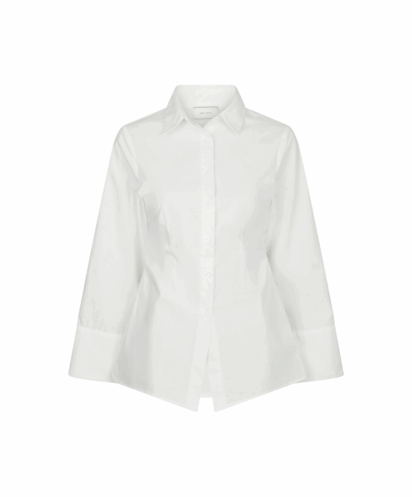 Caroli poplin blouse - wit