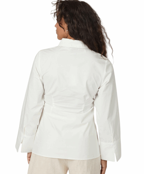 Caroli poplin blouse - wit - Afbeelding 4