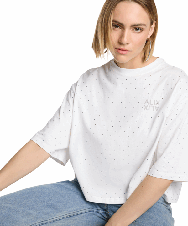 Studded t-shirt - wit