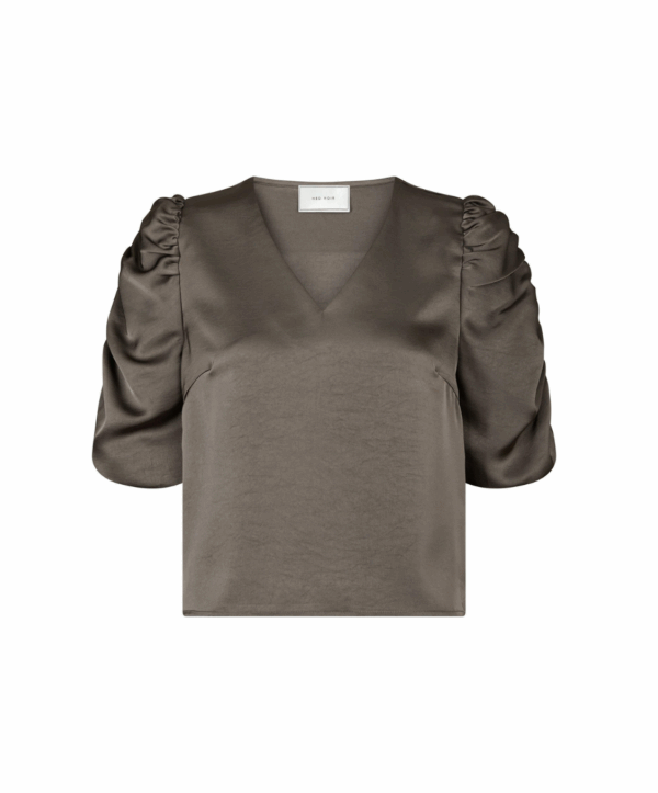 Elba sateen blouse - grijs - Afbeelding 2
