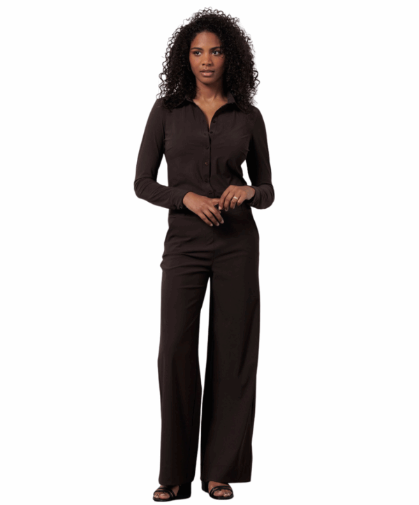 Lexie bonded trouser - espresso - Afbeelding 4