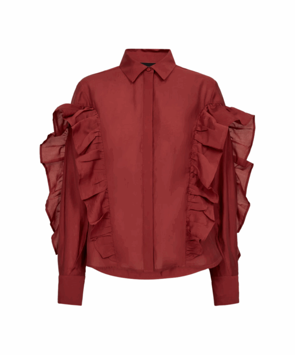 Cm molly ruffle blouse - rood