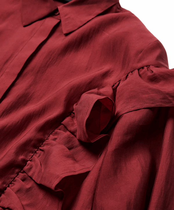 Cm molly ruffle blouse - rood - Afbeelding 2