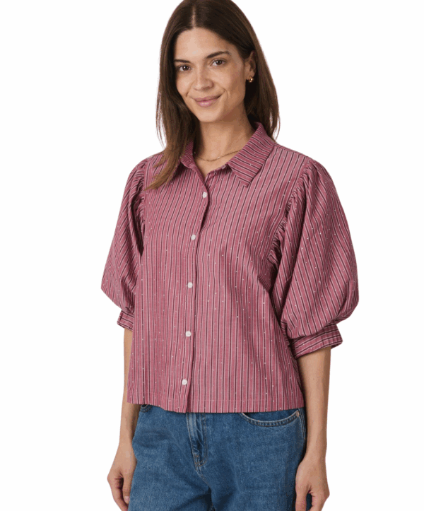 Etta blouse - roze/streep - Afbeelding 3