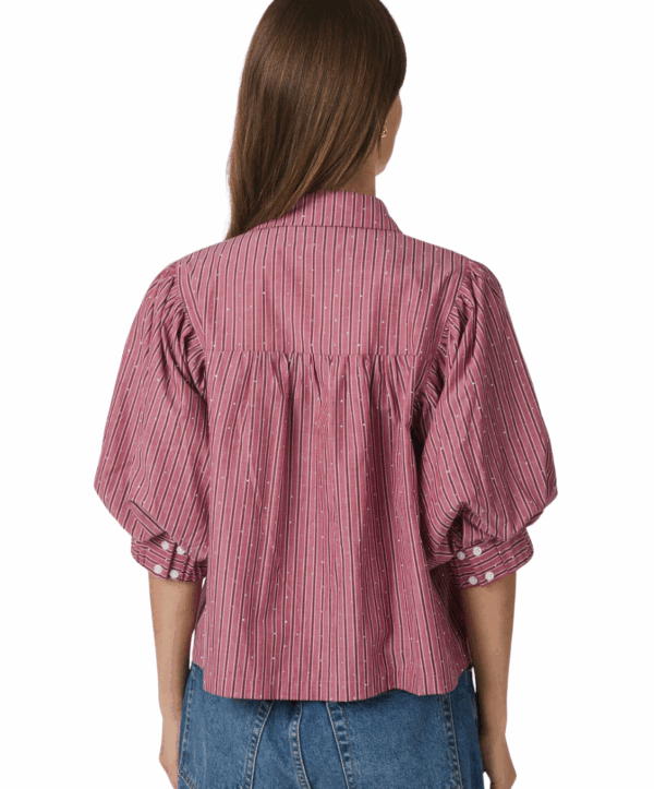 Etta blouse - roze/streep - Afbeelding 4