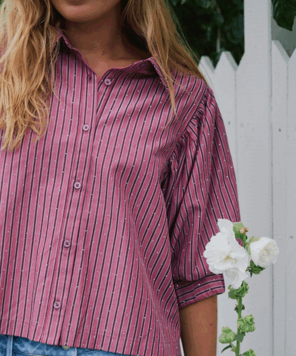 Etta blouse - roze/streep - Afbeelding 6