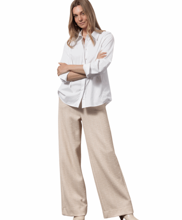 Lexie tweed trouser - beige - Afbeelding 3