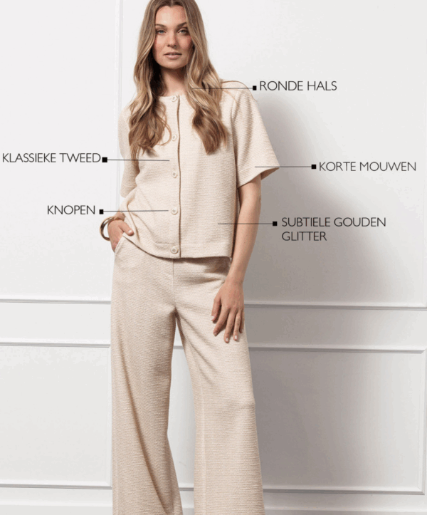 Aafke tweed - beige - Afbeelding 5