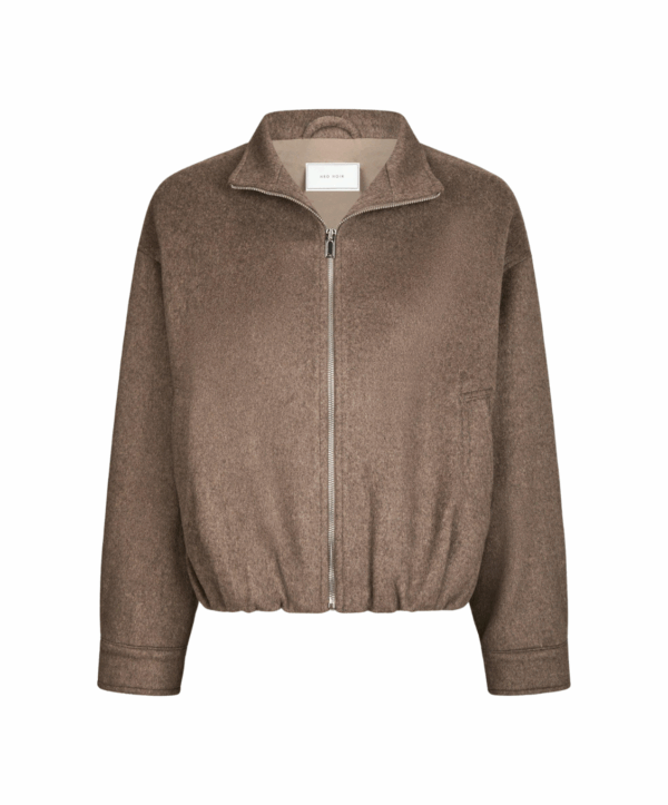 Florine wool bomber - bruin - Afbeelding 4