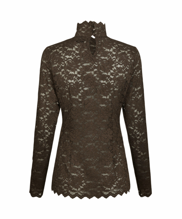 Liza laceflower top - bruin - Afbeelding 6