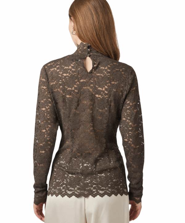 Liza laceflower top - bruin - Afbeelding 4