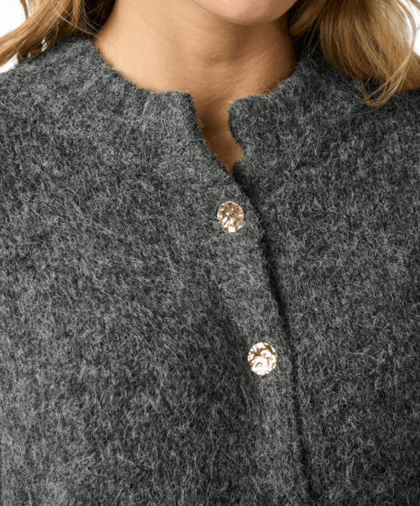Taura fluffy cardigan - grijs - Afbeelding 4