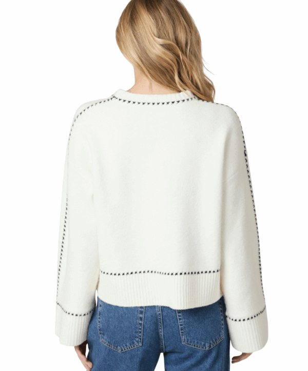 Roeme stitch trui - offwhite - Afbeelding 6
