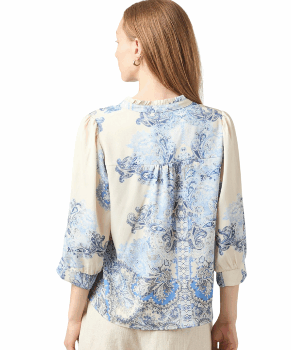 Roselle paisley blouse - blauw/print - Afbeelding 3