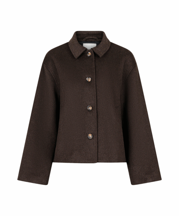 Hamra wool jack - bruin - Afbeelding 2
