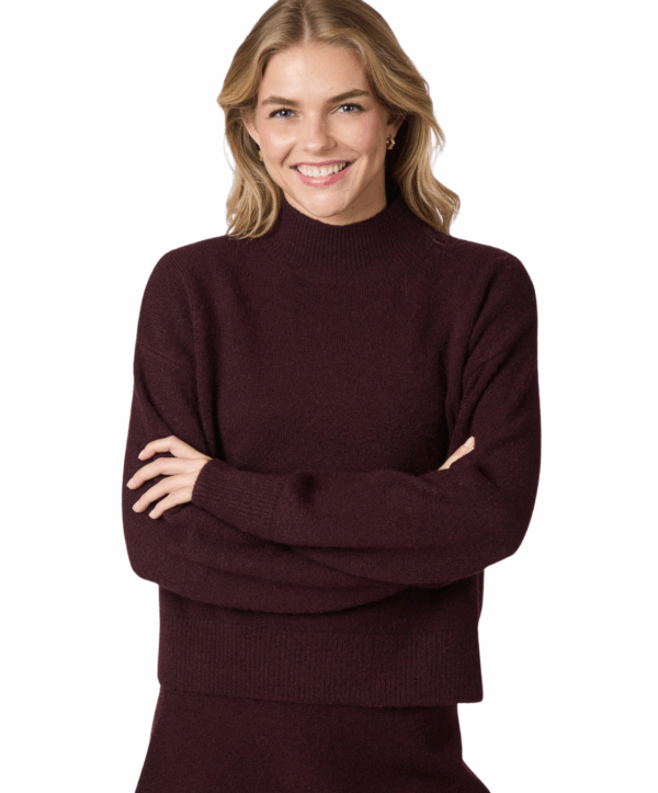Paulina knit trui - bordeaux - Afbeelding 2