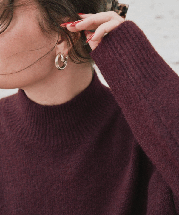 Paulina knit trui - bordeaux - Afbeelding 5