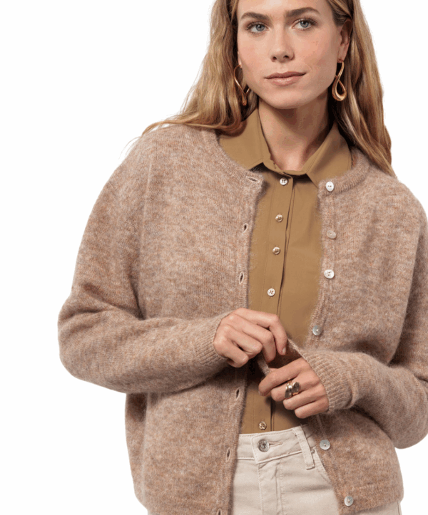 Bibi mohair cardigan - latte - Afbeelding 3