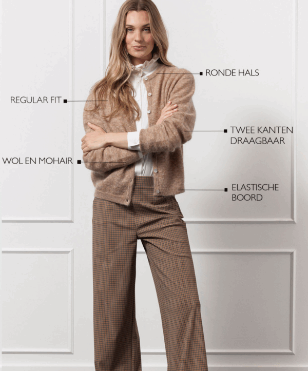 Bibi mohair cardigan - latte - Afbeelding 5