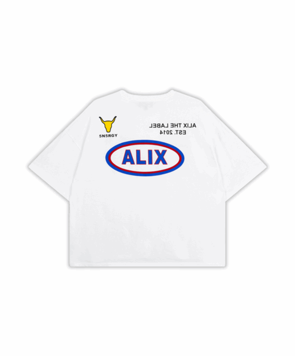 Racer t-shirt - wit - Afbeelding 3