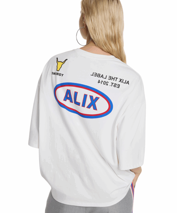 Racer t-shirt - wit - Afbeelding 2