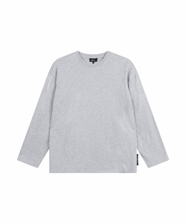 Studded longsleeve - grijs - Afbeelding 2