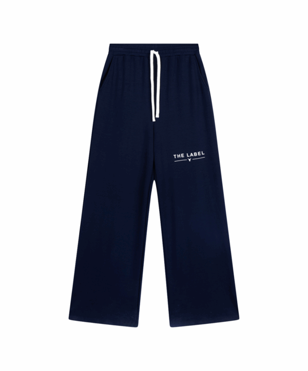 Wide leg scuba pants - blauw