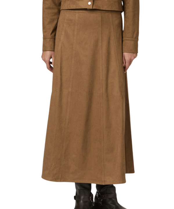 Raya suede rok - camel - Afbeelding 3