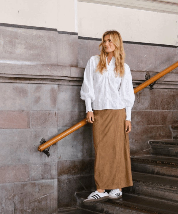 Raya suede rok - camel - Afbeelding 2
