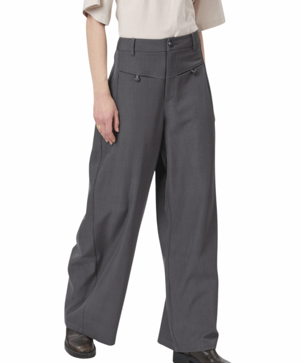 Massie structure pantalon - grijs - Afbeelding 2
