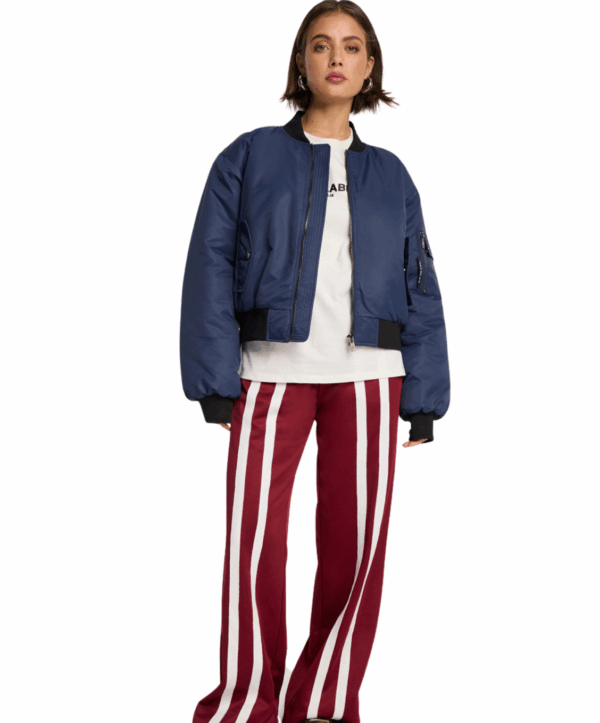 Heavy nylon bomber - blauw - Afbeelding 2