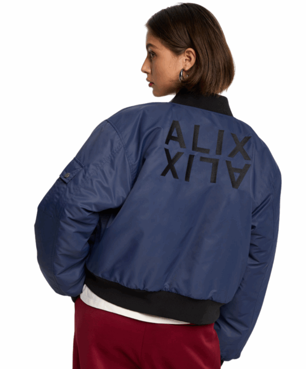 Heavy nylon bomber - blauw