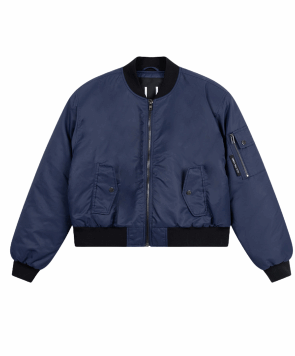Heavy nylon bomber - blauw - Afbeelding 4