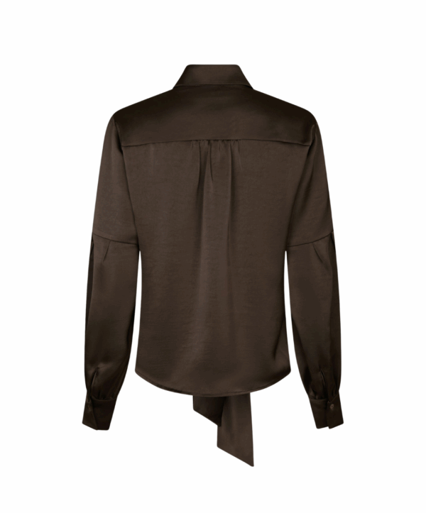 Naja satin blouse - bruin - Afbeelding 3