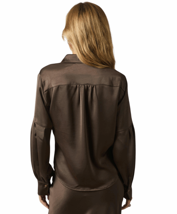 Naja satin blouse - bruin - Afbeelding 4